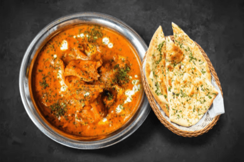Butter Chicken with Naan Bread