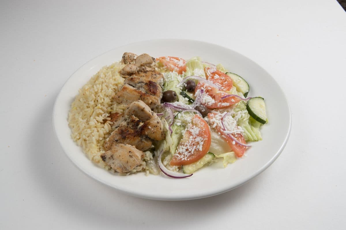 Chicken Souvlaki Dinner