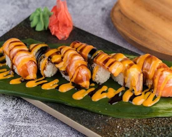 Hot Fire Torched BBQ Eel Sushi (2 pcs)