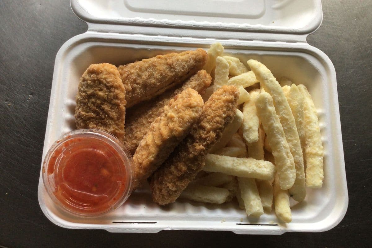 Chicken strips and fries