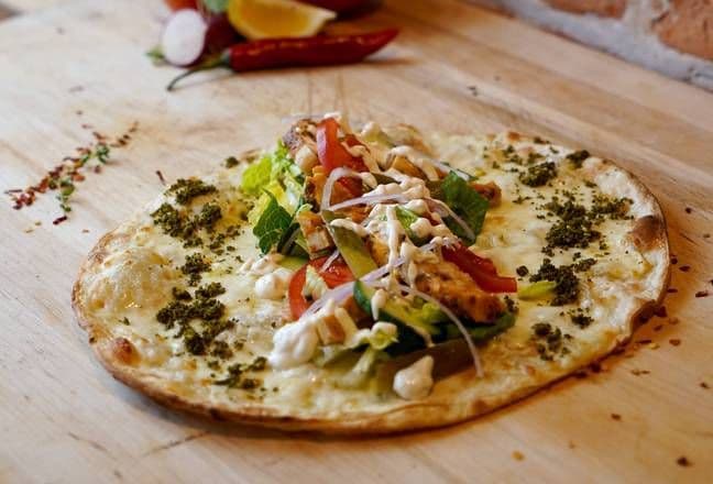 (Cheese and Za'atar Bread ) Saj wrap