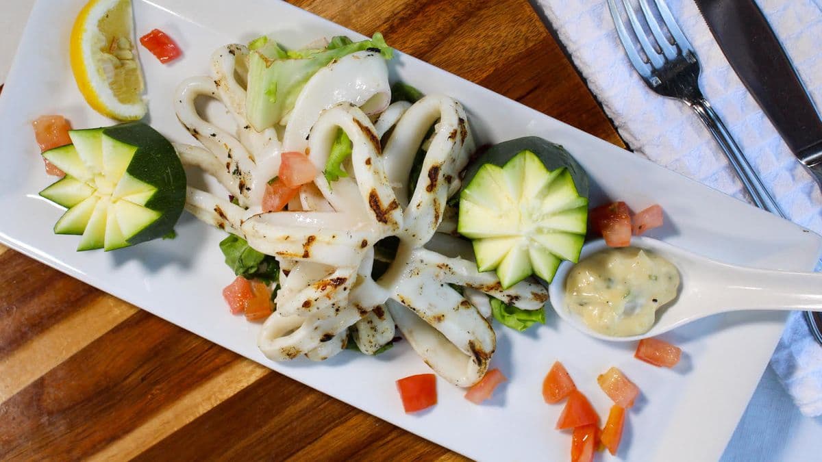Grilled Marinated Calamari