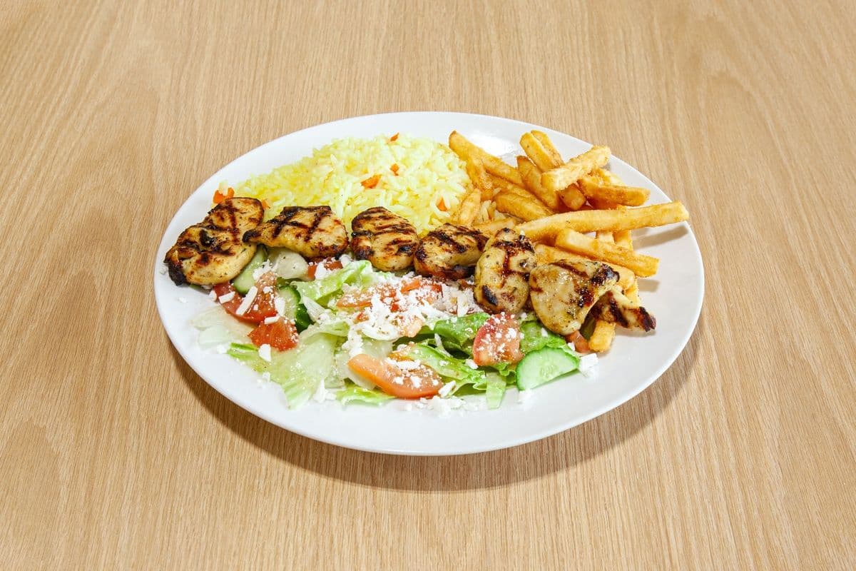 Chicken Souvlaki Dinner (Large)