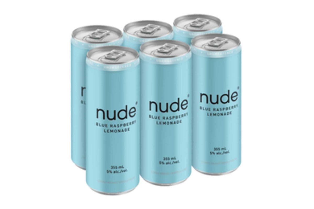 Nude Vodka Soda Blue Raspberry Lemonade (6 x 355 ml Cans)