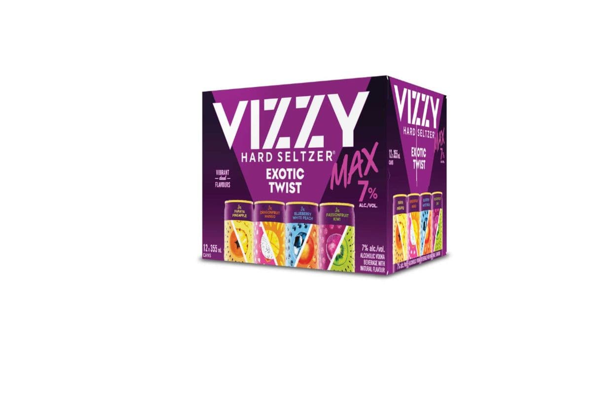 Vizzy Max Hard Seltzer Exotic Twist Variety Pack (12 x 355 ml cans)