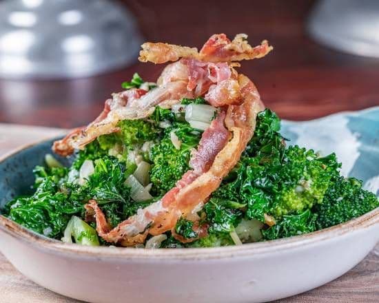 Garlic Broccoli, Kale and Pancetta