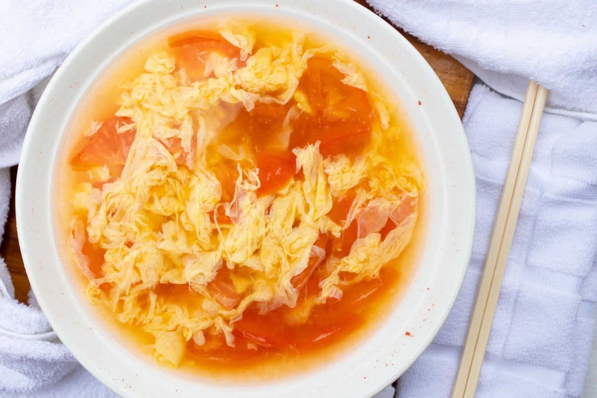 Tomato with Egg Drop Soup 西红柿蛋花汤