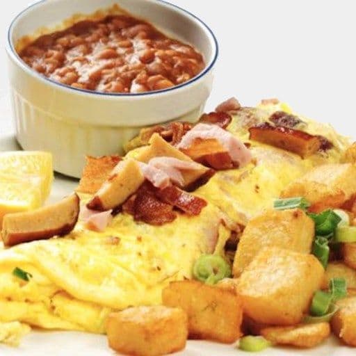 Omelette viande et fromage aux choix / Meat Omelette with Cheese Choice