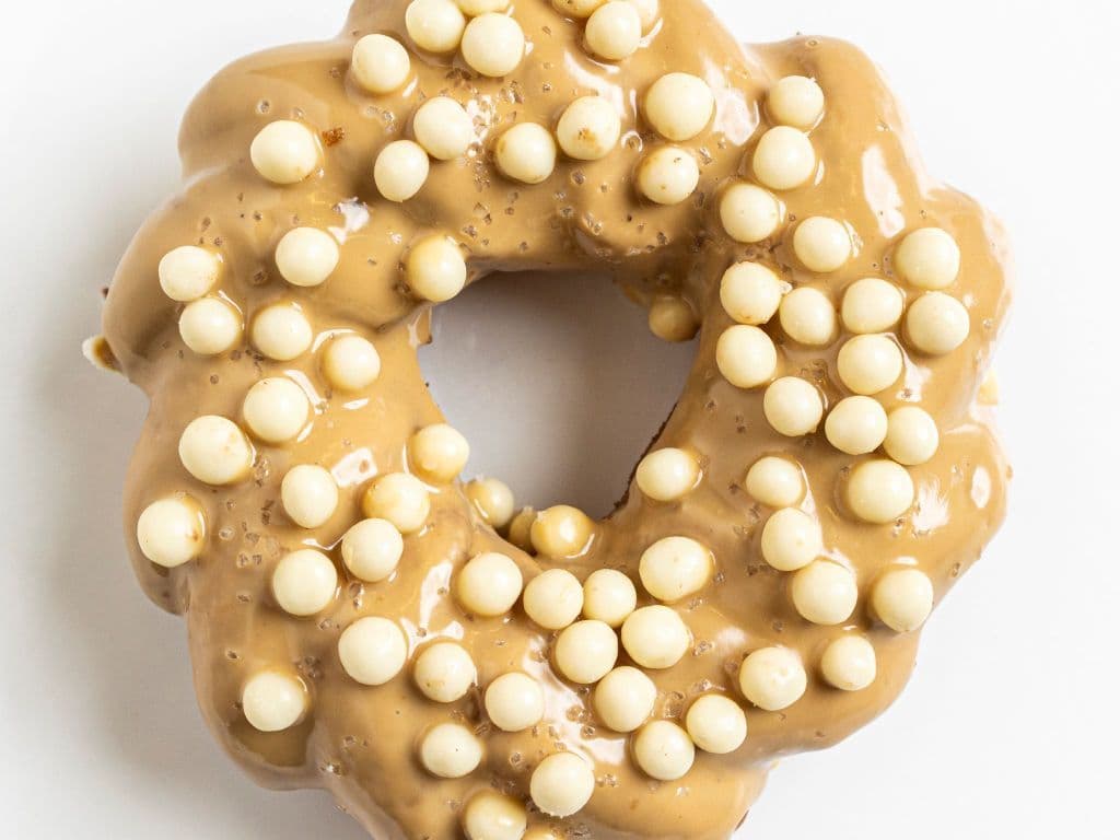 Salted caramel churro donut