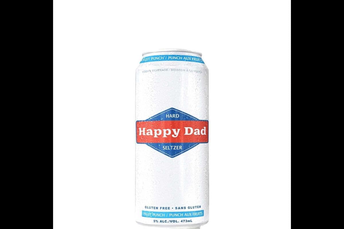 Happy Dad Hard Seltzer Fruit Punch (1 x 473 ml)