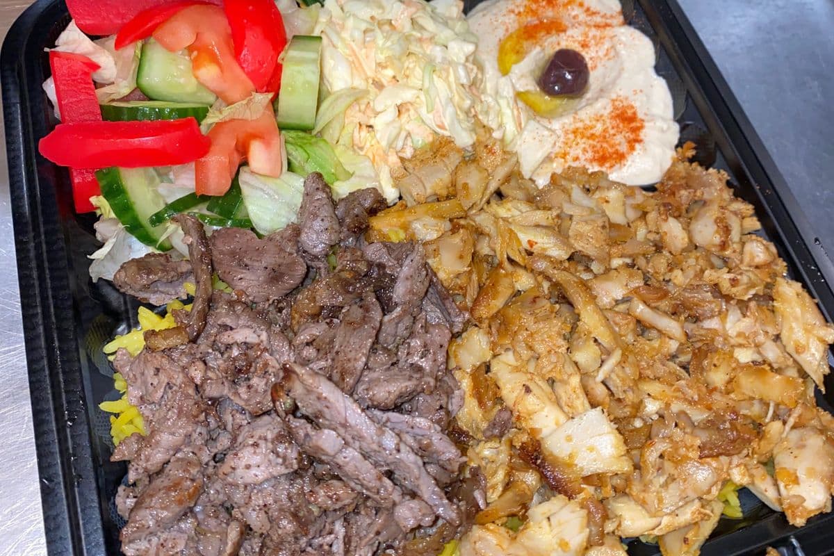 Mix Chicken and Beef Shawarma Platter
