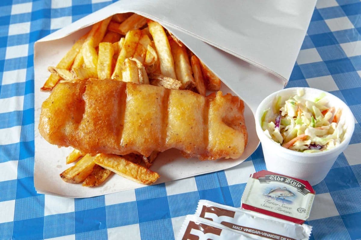 Cod (1pc) Chips and Small Coleslaw