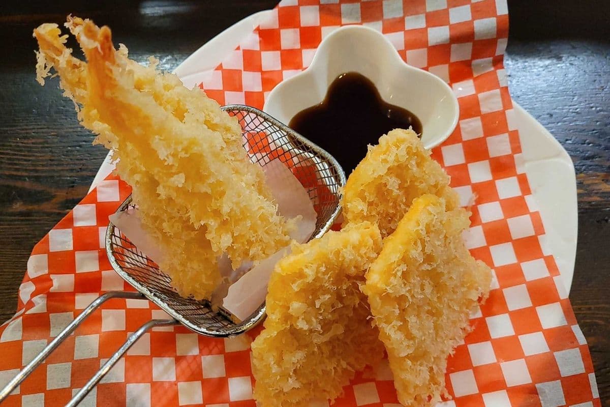 Yam and Prawn Tempura