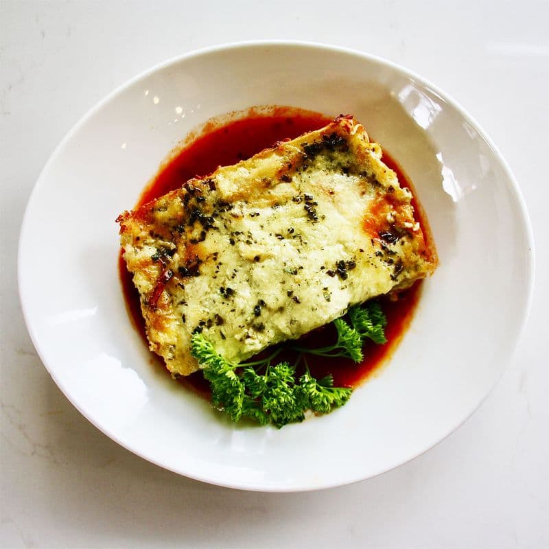 Vegetarian Pesto Ricotta Lasagna