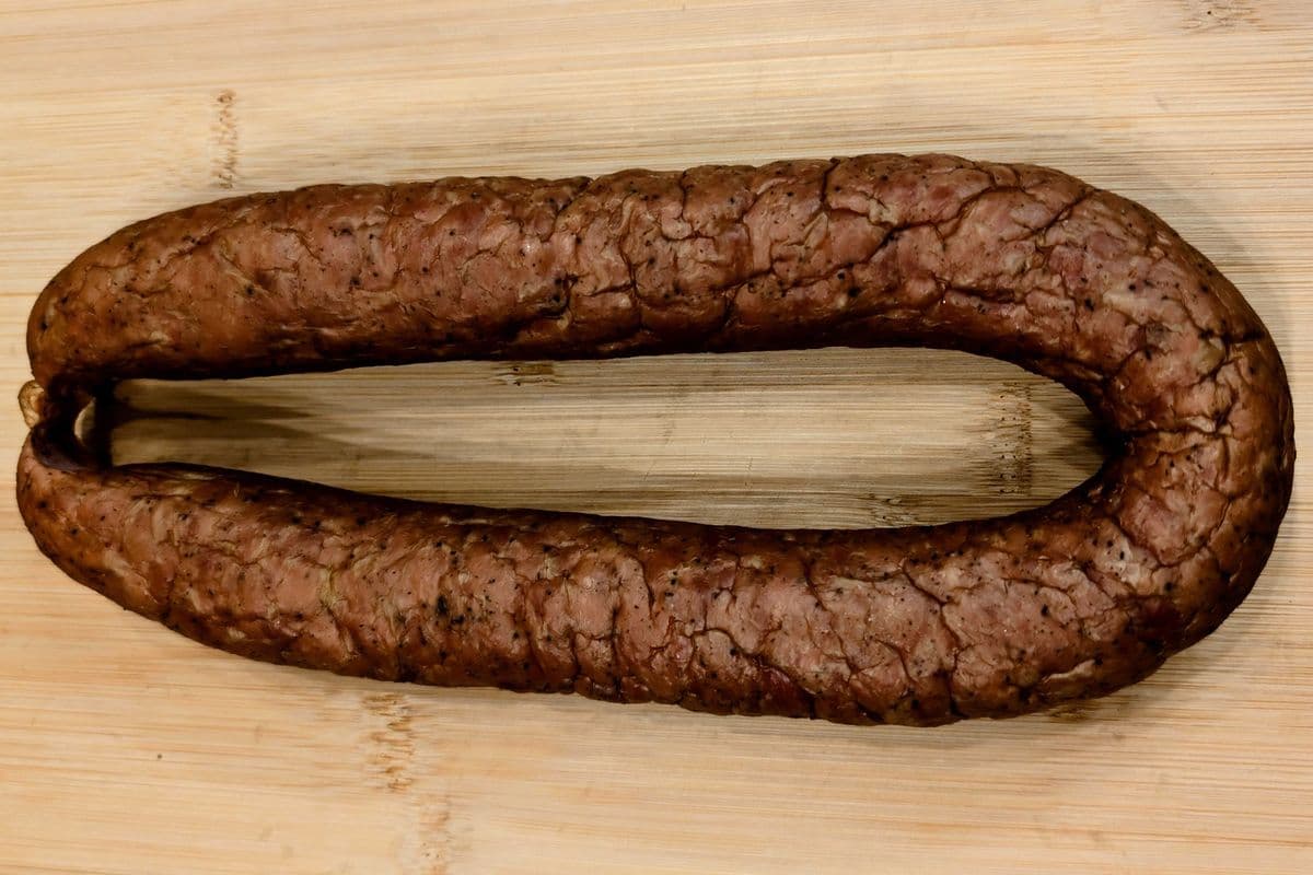 Ukrainian Double Smoked Garlic Sausage Ring (Extra Smoked)