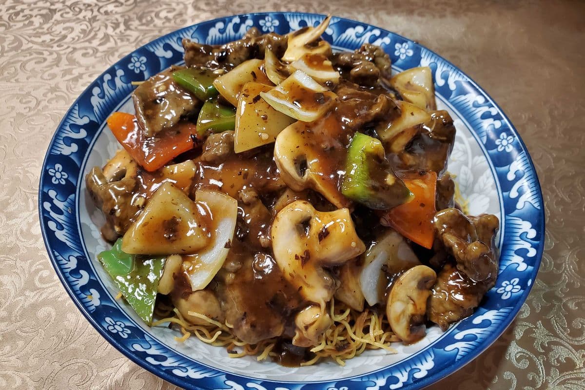 Beef with Black Bean Sauce Chow Mein
