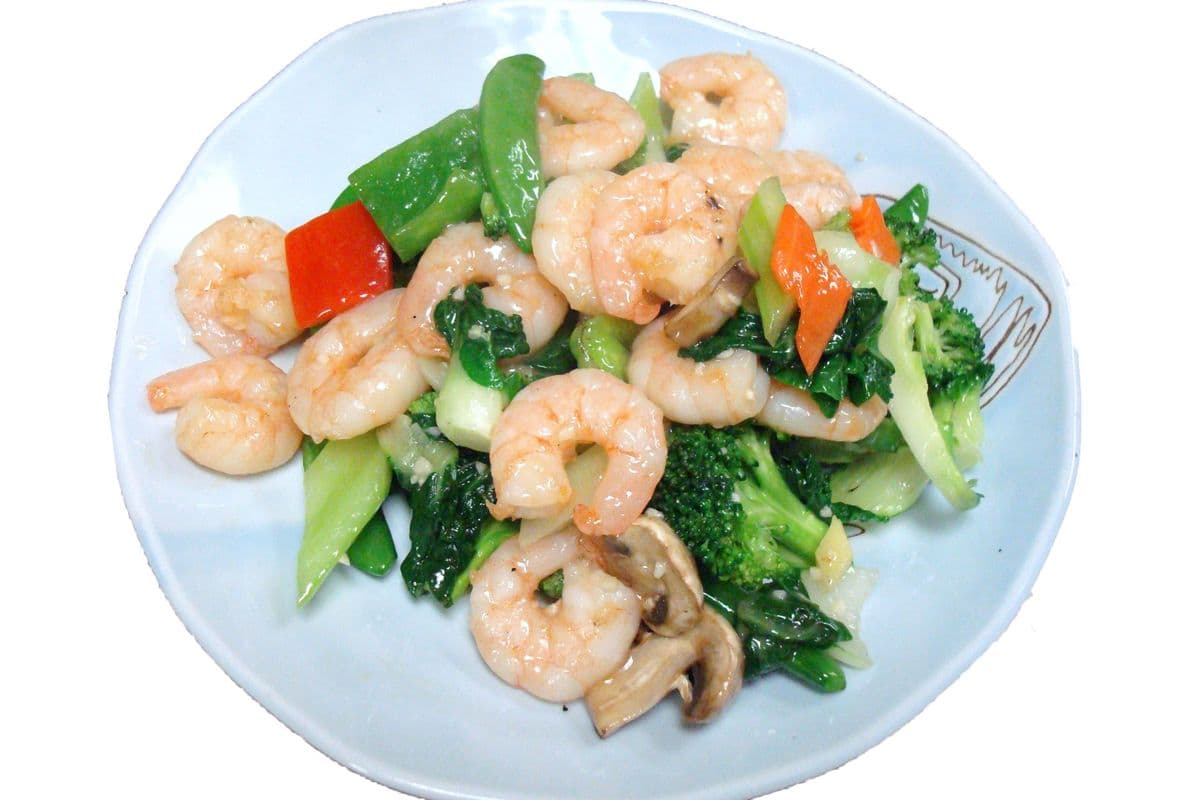 103. Shrimp with Mixed Vegetables 蝦仁炒什菜