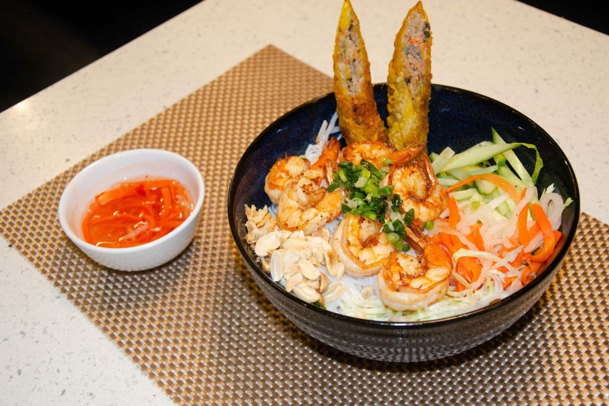 36. Grilled Prawns & Spring Roll