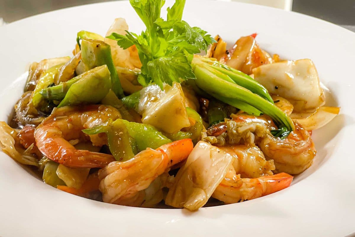 M35-Crevettes sauté au Gingembre