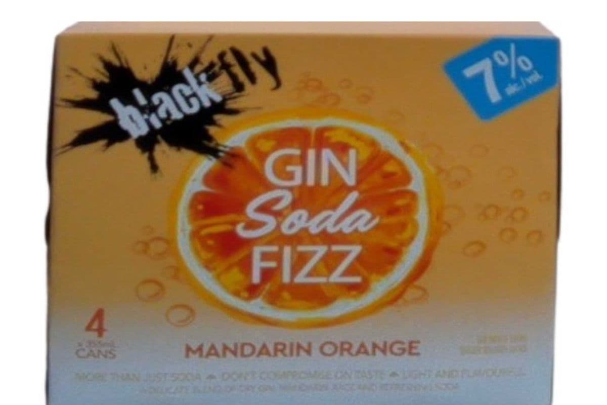 BLACK FLY MANDARIN ORANGE GIN 4 cans (1 x 4*355ML)