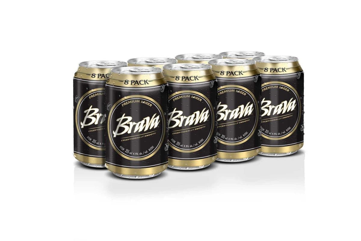 Brava Lager Premium Beer 8 Cans (8 x 355ml)
