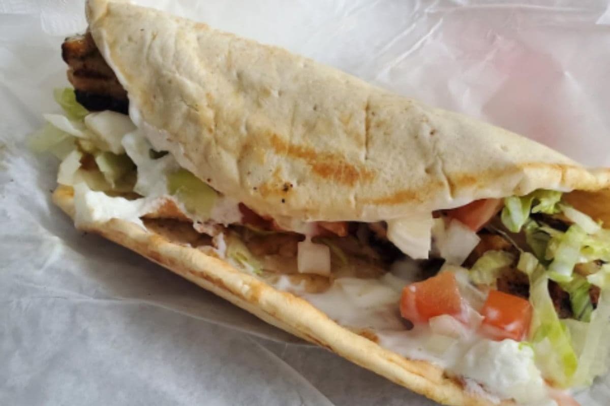 Chicken Souvlaki on a Pita