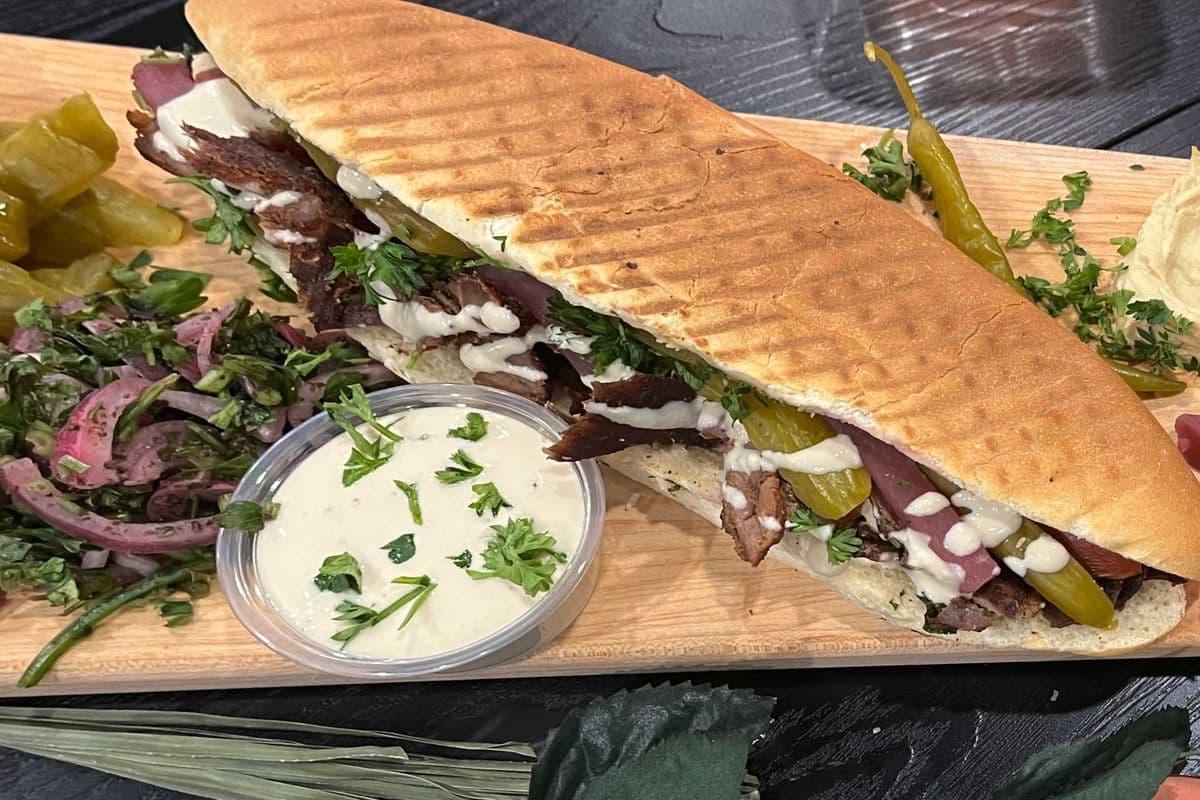 Baguette shawarma viande