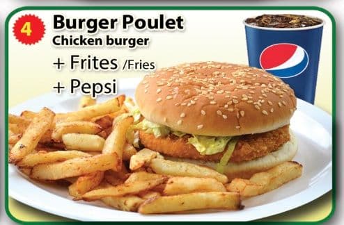 Trio burger poulet / Chicken Burger Trio