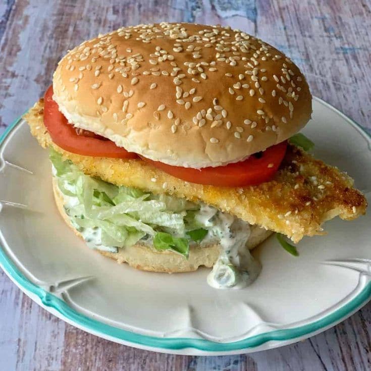 Halibut Fish on a Bun