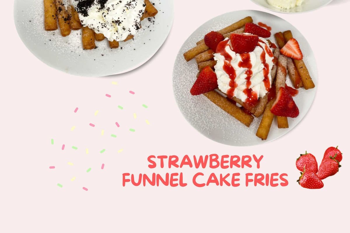 Strawberry Funnel Cake Fries