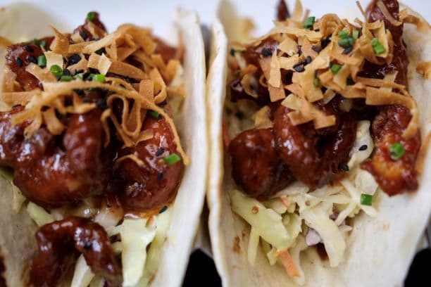 Crispy Thai Chicken Tacos