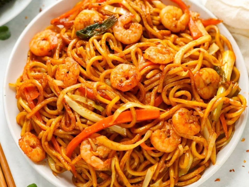 Shrimp Schezwan Noodles