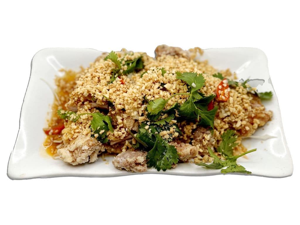 spiced chicken cutlet in special chili sauce combo(椒麻雞套餐)