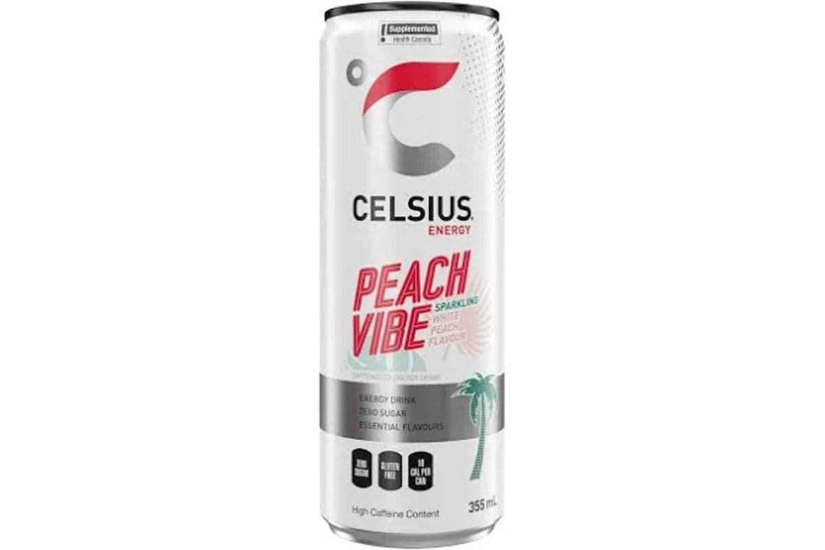 Celsius Peach Vibe Zero Sugar 355ml