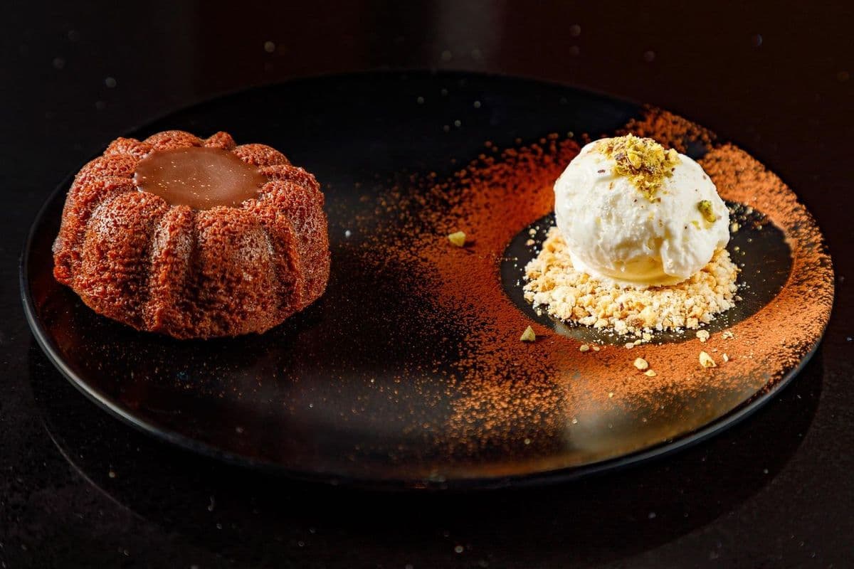 Lava Cake with Ice Cream