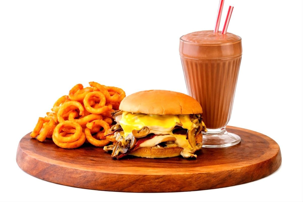 Ultimate Mushroom Burger & Shake Meal