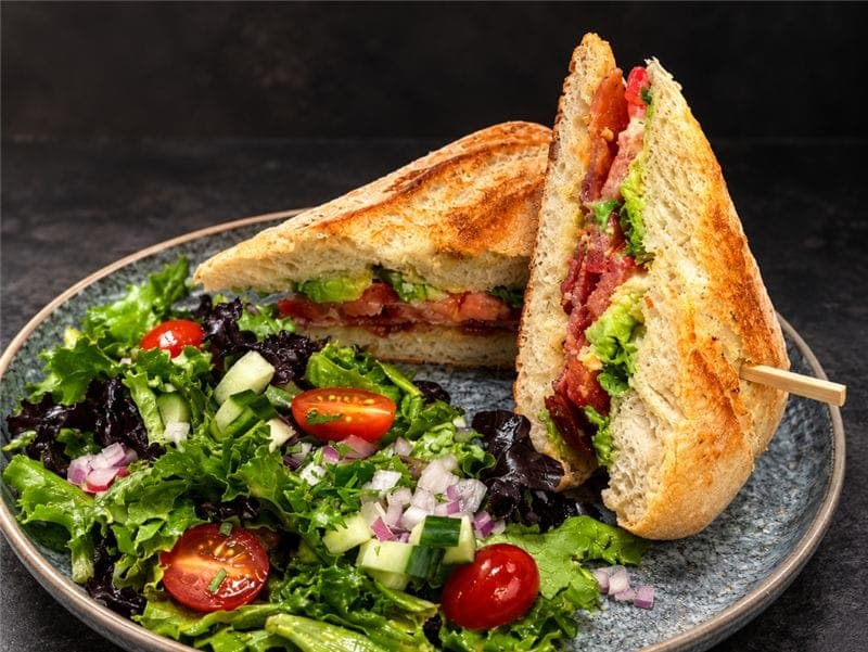 Avocado, Bacon, Tomato + Salad