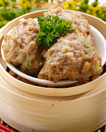 6. Steamed Beef Meatballs with Bean Sheets 6. 鮮竹牛肉球