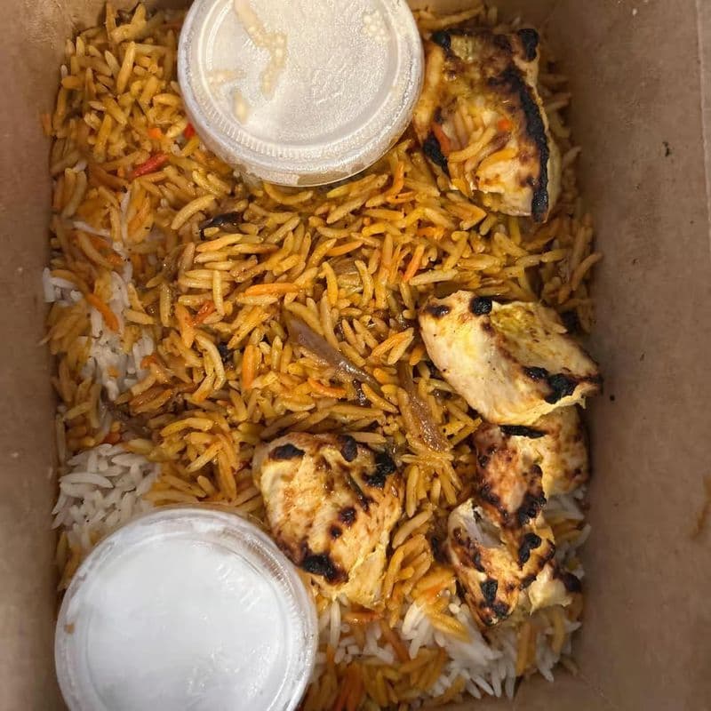 Chicken Skewer With Rice Or Fries
