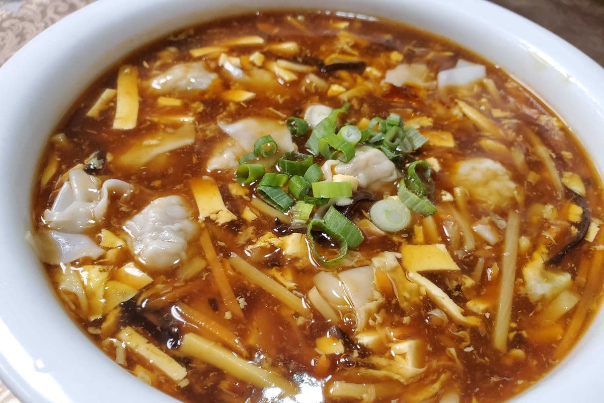 Hot and Sour Soup with Wonton