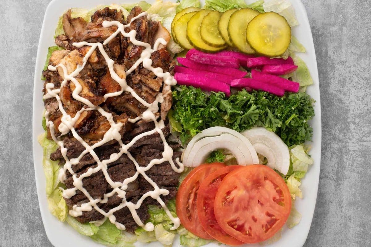 Mixed Shawarma on Salad