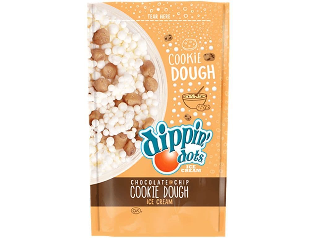 Dippin Dots Ice Cream Chocolate Chip Cookie Dough Frozen Dairy Treat 72g Pouch