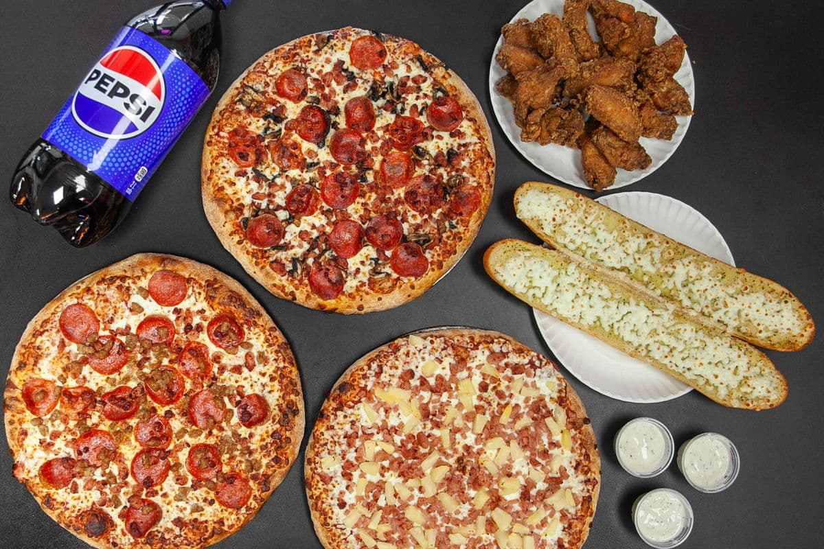 Mega Deal Medium Pizzas (caesar salad)