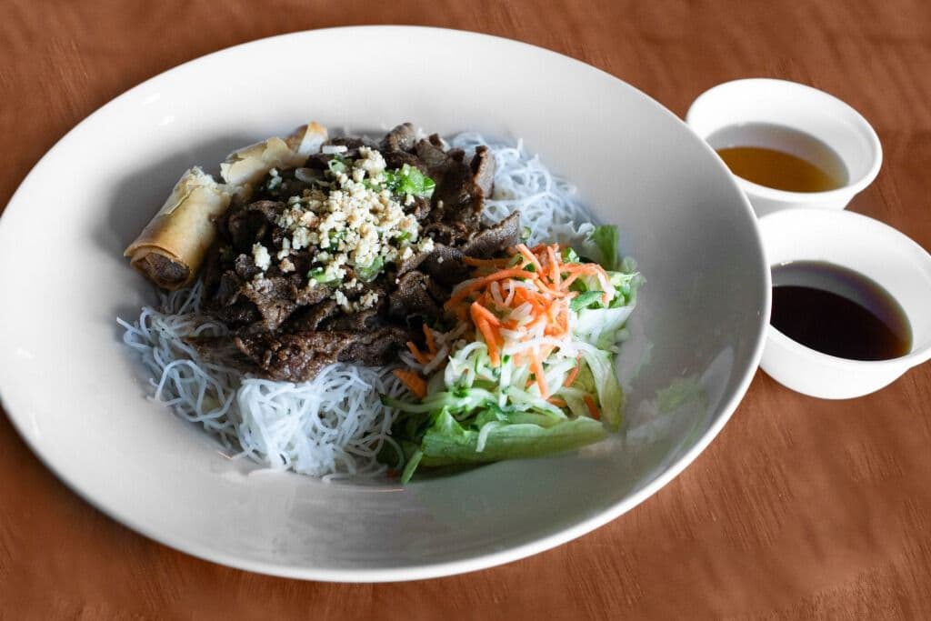 WOW Deal - 29. Vermicelli, Vegetables, Grilled Beef, and Spring Roll
