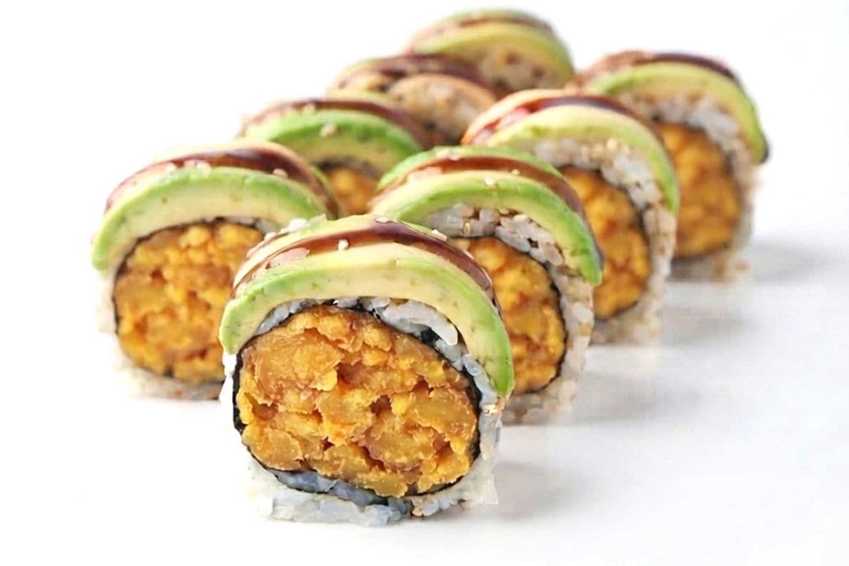 Veg Green Dragon Roll 🌱
