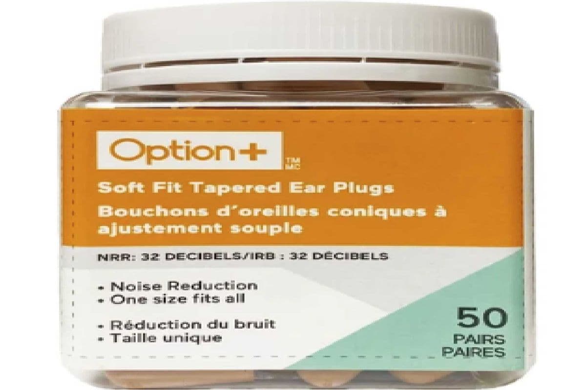 OPTION+ SOFT FIT TAPERED EAR PLUGS 50 PAIRS PACK (100 PLUGS)