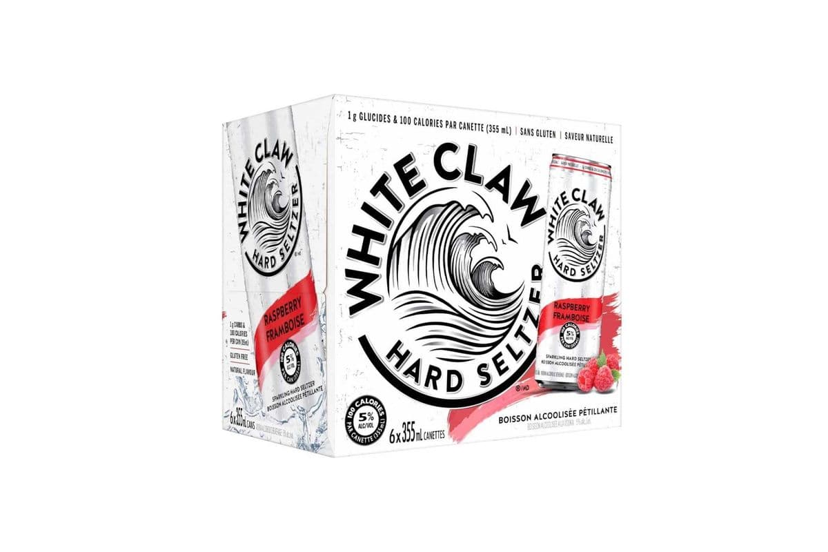 White Claw Hard Seltzer Raspberry (6 x 355 ml Cans)