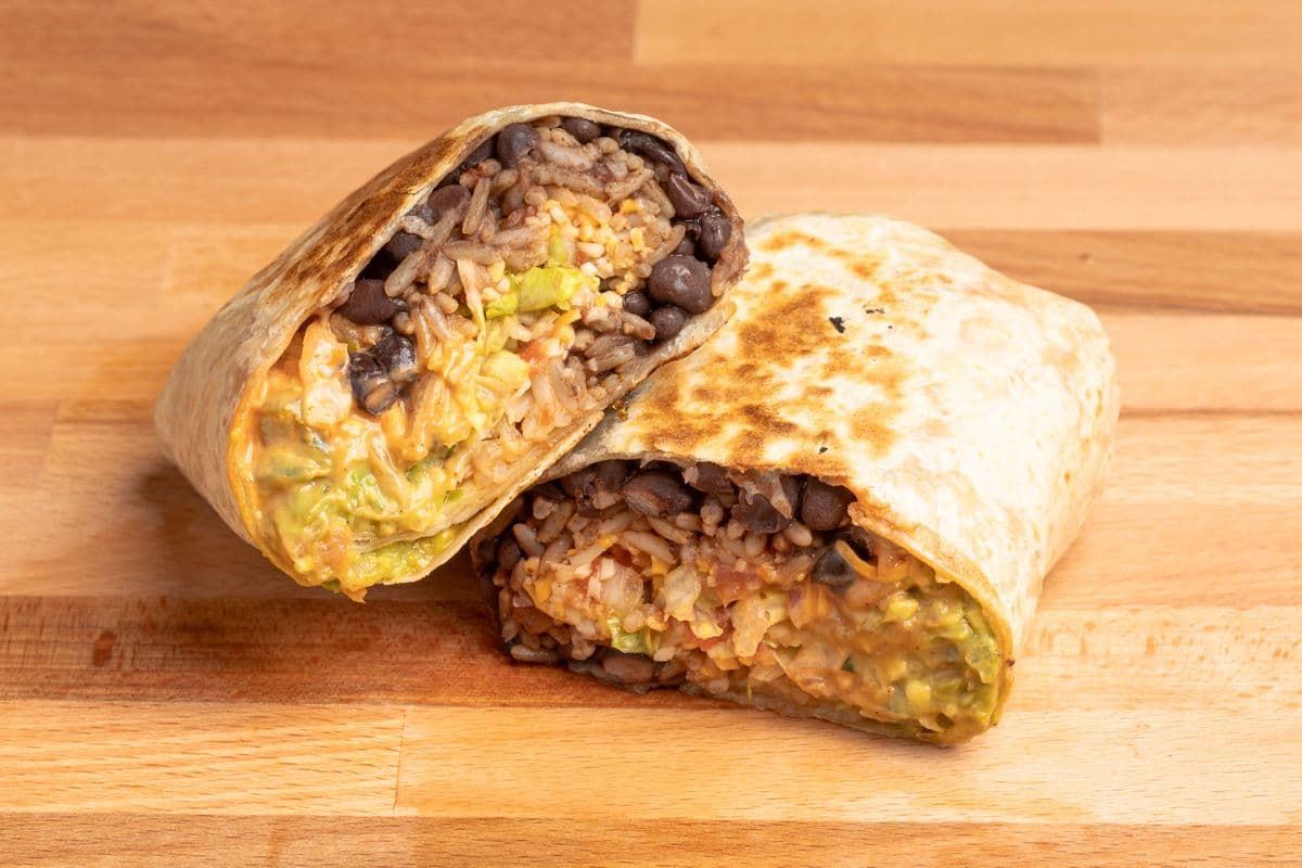Bean, Cheese, and Guacamole Burrito