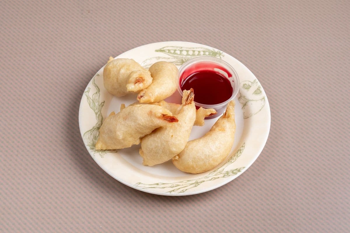 78. Crevettes panées frites avec sauce rouge / Breaded Shrimps Fried with Red Sauce