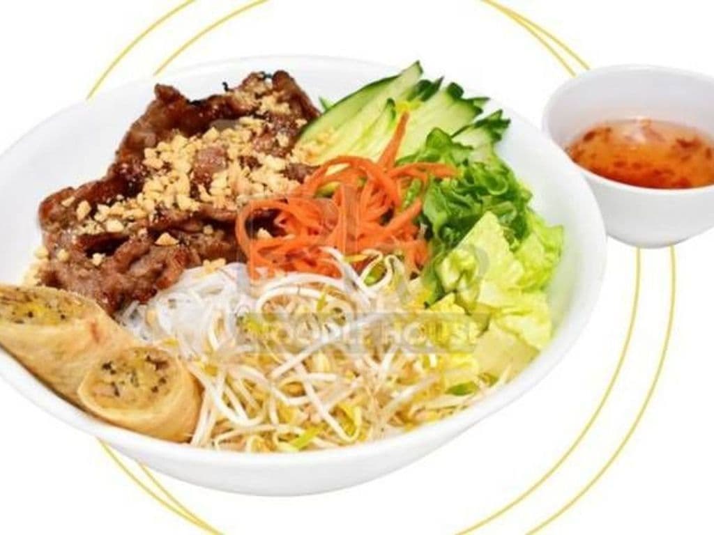 BUN THIT NUONG CHA GIO - Grilled Pork & Spring Roll Vermicelli